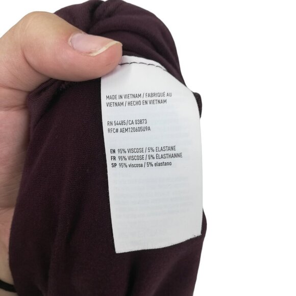 American Eagle Soft & Sexy T Long Sleeve Lattice Shirt Size S Curved Hem Stretch - Picture 12 of 12